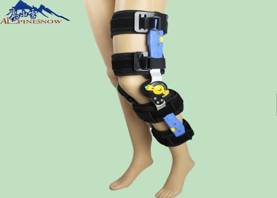 LA CHINE Soutien orthopédique de jambe de genou de bande réglable noire de soutien de réadaptation de fracture fournisseur