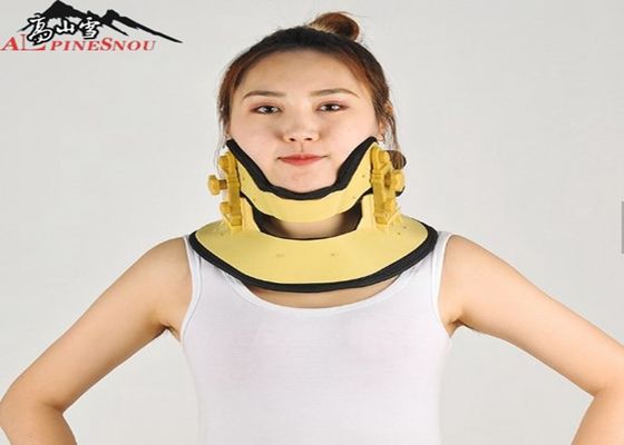 LA CHINE Couleur gonflable de jaune d'accolade de cou de traction de soutien cervical réglable de dispositif fournisseur